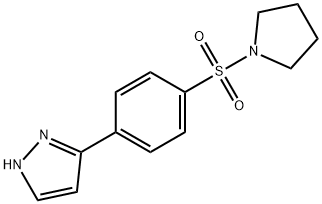 3-(4-Pyrrolidin-1-ylsulfonylphenyl)-1H-pyrazole Struktur