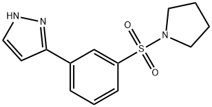 3-(3-Pyrrolidin-1-ylsulfonylphenyl)-1H-pyrazole Struktur