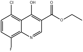 Ethyl 5-chloro-8-fluoro-4-hydroxyquinoline-3-carboxylate Struktur