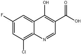 8-Chloro-6-fluoro-4-hydroxyquinoline-3-carboxylic acid Struktur