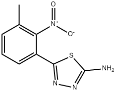 5-(3-methyl-2-nitrophenyl)-1,3,4-thiadiazol-2-amine Struktur