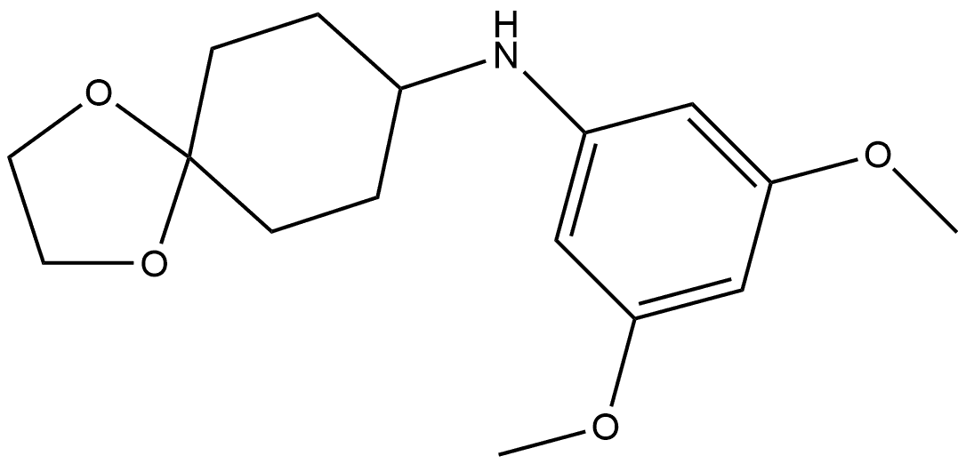 N-(3,5-Dimethoxyphenyl)-1,4-dioxaspiro[4.5]decan-8-amine Struktur