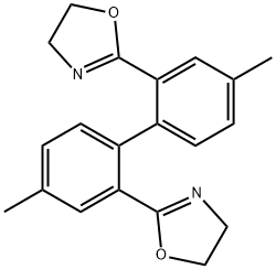 Oxazole, 2,2'-(4,4'-dimethyl[1,1'-biphenyl]-2,2'-diyl)bis[4,5-dihydro- Struktur