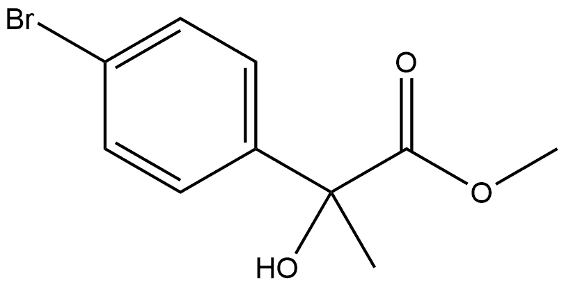 Benzeneacetic acid, 4-bromo-α-hydroxy-α-methyl-, methyl ester Struktur