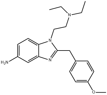 1H-Benzimidazole-1-ethanamine, 5-amino-N,N-diethyl-2-[(4-methoxyphenyl)methyl]- Struktur