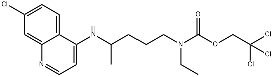 Carbamic acid, N-[4-[(7-chloro-4-quinolinyl)amino]pentyl]-N-ethyl-, 2,2,2-trichloroethyl ester Struktur