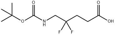 Pentanoic acid, 5-[[(1,1-dimethylethoxy)carbonyl]amino]-4,4-difluoro- Struktur