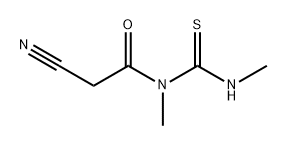 Acetamide, 2-cyano-N-methyl-N-[(methylamino)thioxomethyl]- Struktur