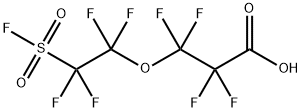 2,2,3,3-Tetrafluoro-3-[1,1,2,2-tetrafluoro-2-(fluorosulphonyl)ethoxy]propanoic acid Structure