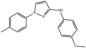 1H-Pyrazol-3-amine, N-(4-methoxyphenyl)-1-(4-methylphenyl)- Struktur