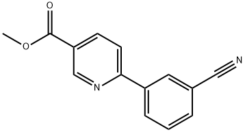 3-Pyridinecarboxylic acid, 6-(3-cyanophenyl)-, methyl ester Struktur