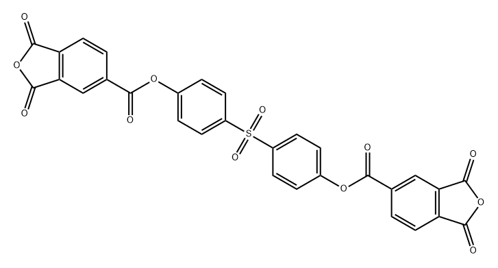 5-Isobenzofurancarboxylic acid, 1,3-dihydro-1,3-dioxo-, 5,5'-(sulfonyldi-4,1-phenylene) ester Struktur