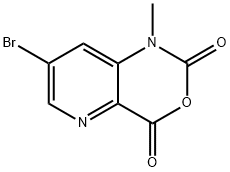 2H-Pyrido[3,2-d][1,3]oxazine-2,4(1H)-dione, 7-bromo-1-methyl- Struktur