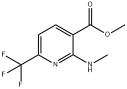 Methyl 2-(methylamino)-6-(trifluoromethyl)-3-pyridinecarboxylate Struktur