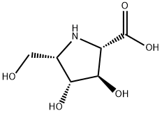 (3R,4R,5S)-3,4-Dihydroxy-5-(hydroxymethyl)-L-proline Structure