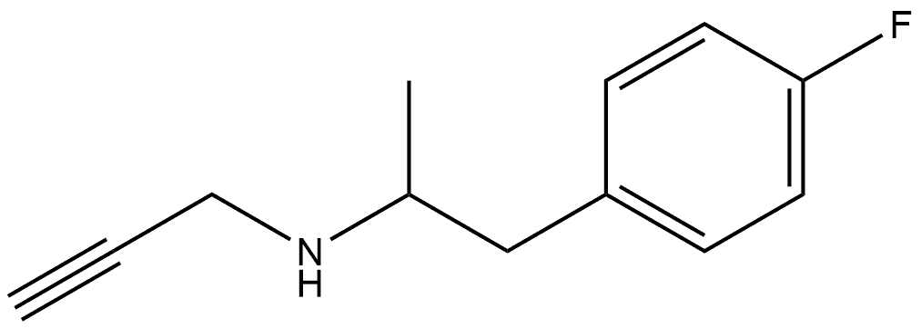 Benzeneethanamine, 4-fluoro-α-methyl-N-2-propyn-1-yl- Struktur