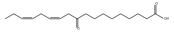 12,15-Octadecadienoic acid, 10-oxo-, (12Z,15Z)- Struktur