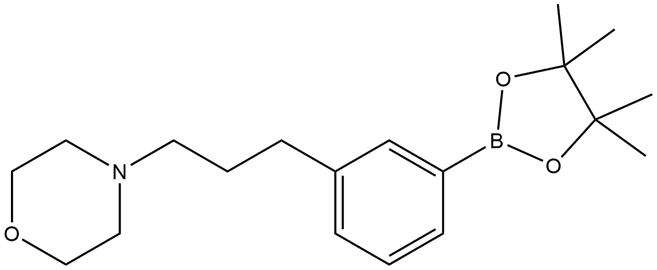 4-[3-[3-(4,4,5,5-Tetramethyl-1,3,2-dioxaborolan-2-yl)phenyl]propyl]morpholine Struktur