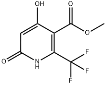 3-Pyridinecarboxylic acid, 1,6-dihydro-4-hydroxy-6-oxo-2-(trifluoromethyl)-, methyl ester Struktur