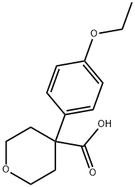 2H-Pyran-4-carboxylic acid, 4-(4-ethoxyphenyl)tetrahydro- Struktur