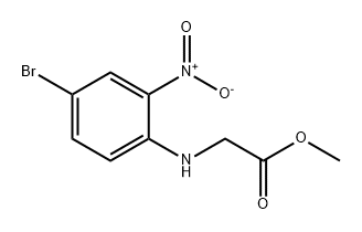 Glycine, N-(4-bromo-2-nitrophenyl)-, methyl ester Struktur