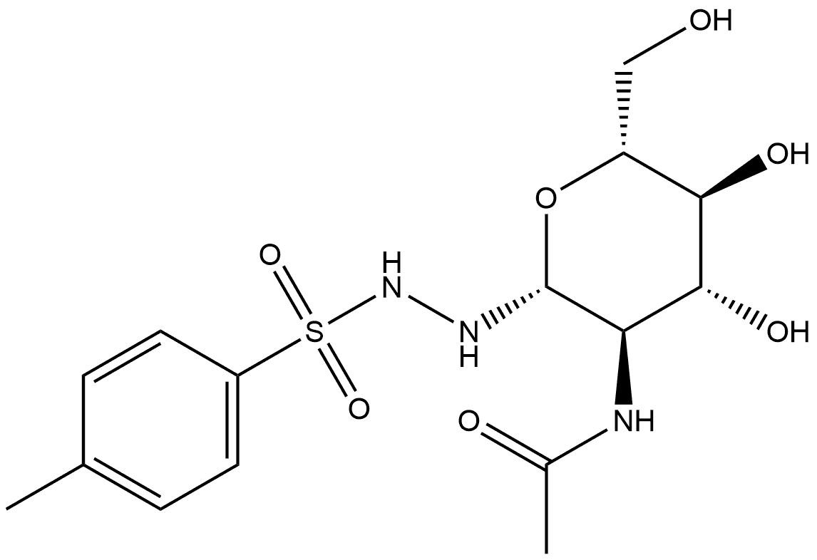 Benzenesulfonic acid, 4-methyl-, 2-[2-(acetylamino)-2-deoxy-β-D-glucopyranosyl]hydrazide