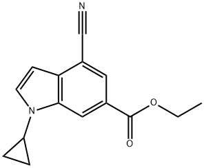 4-氰基-1-環(huán)丙基-1H-吲哚-6-羧酸乙酯, 1041204-99-2, 結(jié)構(gòu)式