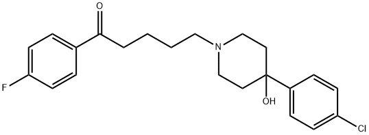 1-Pentanone, 5-[4-(4-chlorophenyl)-4-hydroxy-1-piperidinyl]-1-(4-fluorophenyl)- Struktur