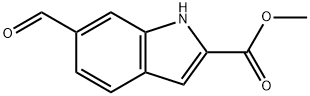 1H-Indole-2-carboxylic acid, 6-formyl-, methyl ester Struktur