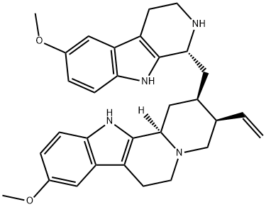 (3β)-18,19-Didehydro-10-methoxy-16-[(R)-2,3,4,9-tetrahydro-6-methoxy-1H-pyrido[3,4-b]indol-1-yl]-17-norcorynan Struktur