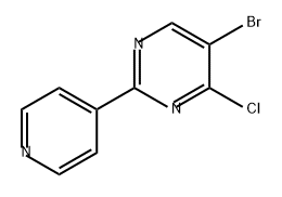 Pyrimidine, 5-bromo-4-chloro-2-(4-pyridinyl)- Struktur