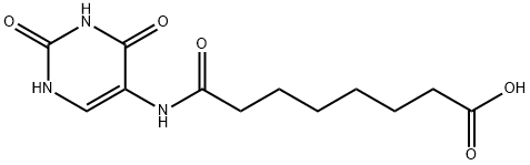 8-((2,4-dioxo-1,2,3,4-tetrahydropyrimidin- 5-yl)amino)-8-oxooctanoic acid Struktur