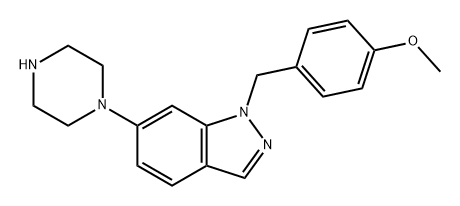 1H-Indazole, 1-[(4-methoxyphenyl)methyl]-6-(1-piperazinyl)-