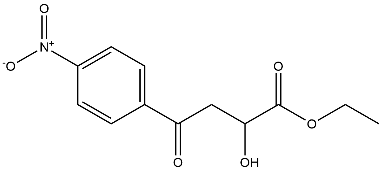 Benzenebutanoic acid, α-hydroxy-4-nitro-γ-oxo-, ethyl ester Struktur