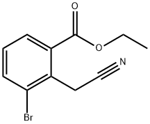 Benzoic acid, 3-bromo-2-(cyanomethyl)-, ethyl ester Struktur