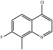 4-chloro-7-fluoro-8-methylquinoline Struktur