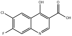 6-Chloro-7-fluoro-4-hydroxyquinoline-3-carboxylic acid Struktur