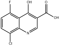 8-Chloro-5-fluoro-4-hydroxyquinoline-3-carboxylic acid Struktur