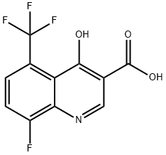 8-Fluoro-4-hydroxy-5-(trifluoromethyl)quinoline-3-carboxylic acid Struktur