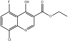 Ethyl 8-chloro-5-fluoro-4-hydroxyquinoline-3-carboxylate Struktur