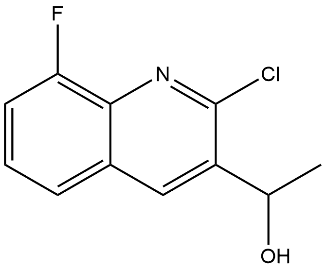 1-(2-Chloro-8-fluoroquinolin-3-yl)ethanol Struktur