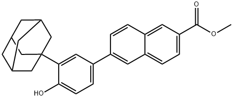 2-Naphthalenecarboxylic acid, 6-(4-hydroxy-3-tricyclo[3.3.1.13,7]dec-1-ylphenyl)-, methyl ester