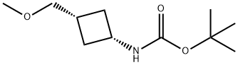 Carbamic acid, N-[cis-3-(methoxymethyl)cyclobutyl]-, 1,1-dimethylethyl ester Struktur