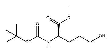 D-Norvaline, N-[(1,1-dimethylethoxy)carbonyl]-5-hydroxy-, methyl ester Struktur