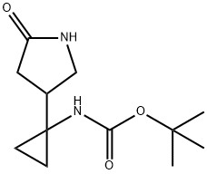 Carbamic acid, [1-(5-oxo-3-pyrrolidinyl)cyclopropyl]-, 1,1-dimethylethyl ester (9CI) Struktur