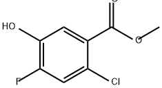 Benzoic acid, 2-chloro-4-fluoro-5-hydroxy-, methyl ester Struktur