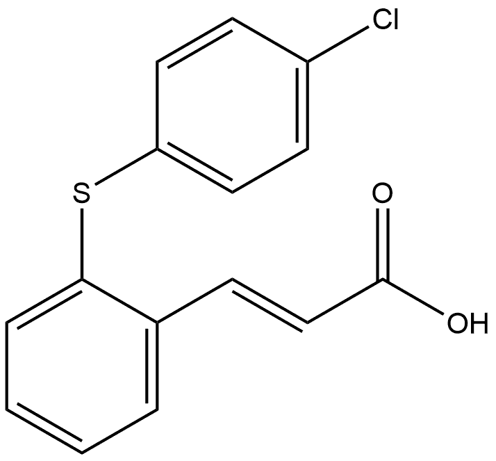 (2E)-3-[2-[(4-Chlorophenyl)thio]phenyl]-2-propenoic acid Struktur