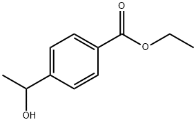 Benzoic acid, 4-(1-hydroxyethyl)-, ethyl ester Struktur