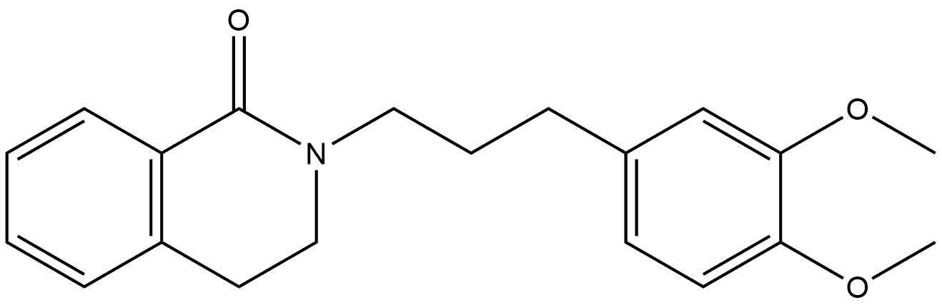 2-(3-(3,4-dimethoxyphenyl)propyl)-3,4-dihydroisoquinolin-1(2H)-one Struktur