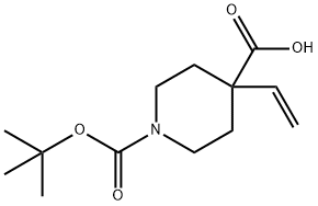 1,4-Piperidinedicarboxylic acid, 4-ethenyl-, 1-(1,1-dimethylethyl) ester Struktur